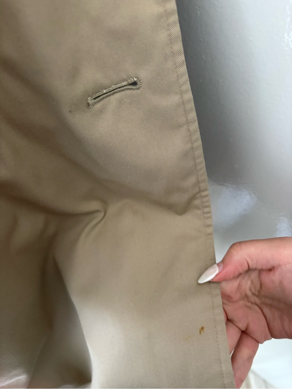 Vintage Burberry Tan Trench 100% Wool - Picture 12 of 13